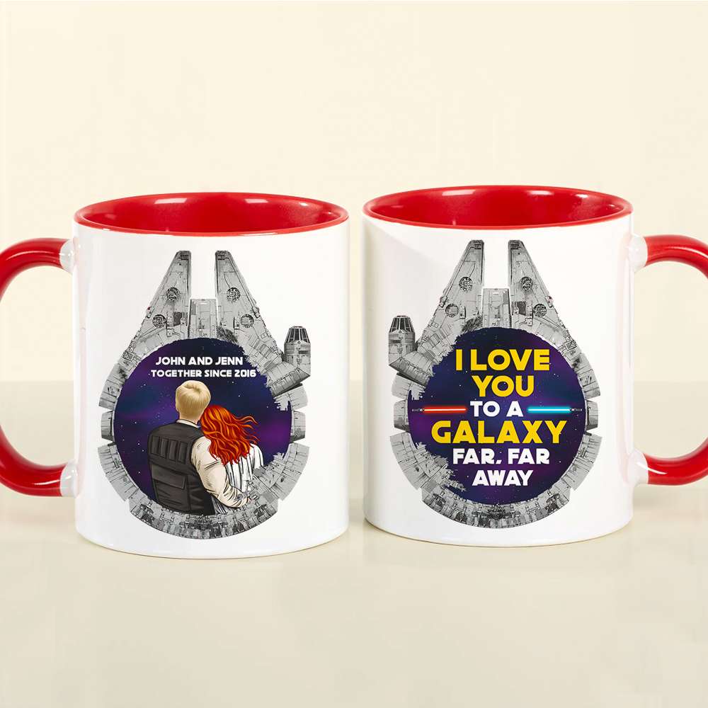 Galaxy Love Personalized Couple Mug Set - Perfect Valentine's Day Gifts and Anniversary Gift Coffee Mug PopCulturePrints