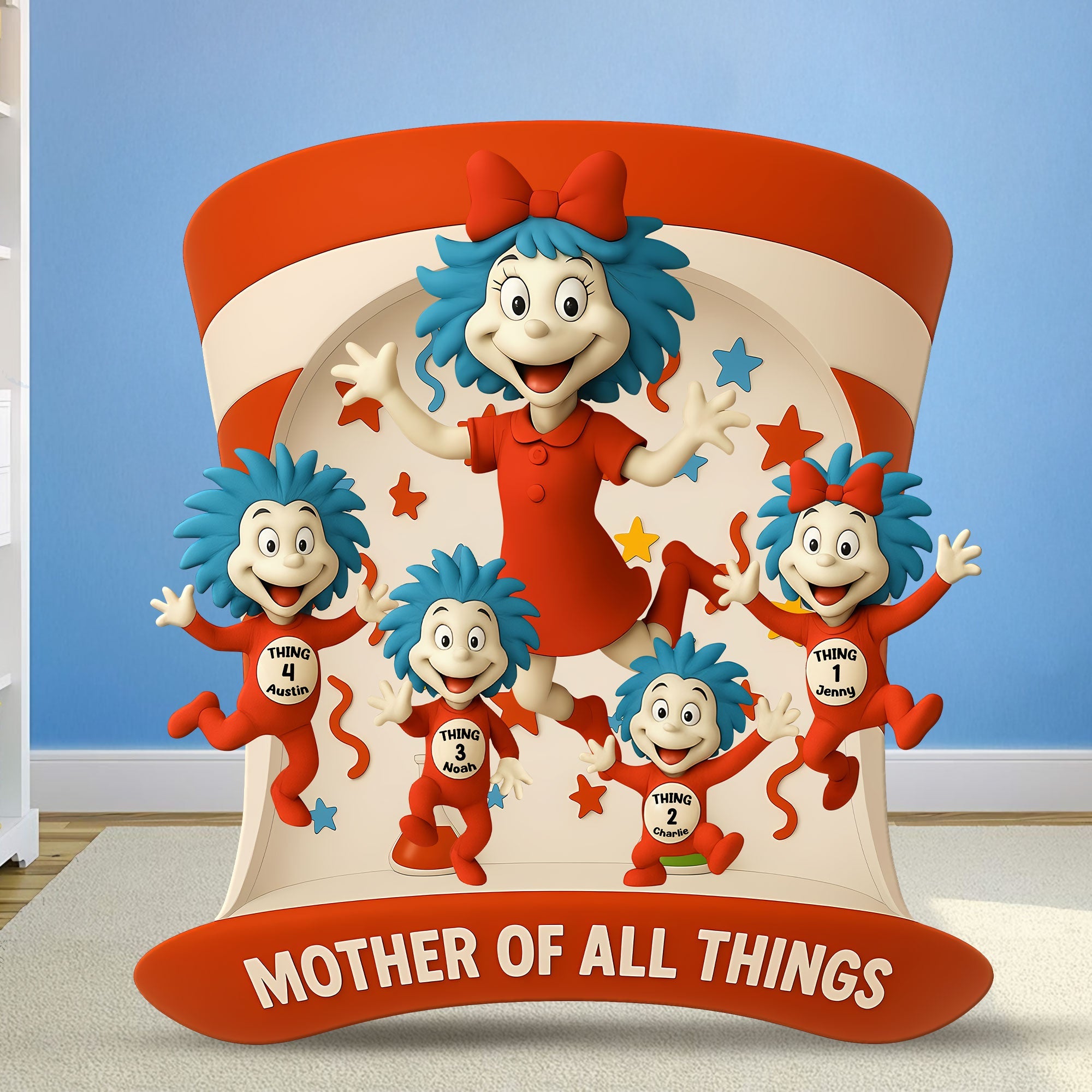 "Mother of All Things" - A Personalized Custom Plaque - Gift for Mom, Grandma, and All Mothers Shaped Plaques PopCulturePrints