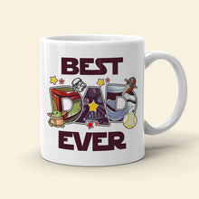Load image into Gallery viewer, Personalized Best Dad Ever Mug with Cute Characters Coffee Mug PopCulturePrints
