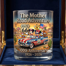 Load image into Gallery viewer, “Celebrate 100 Years of Adventure! Personalized Glass for Road Trip Lovers” - Custom Gift for Travel Enthusiasts Glass PopCulturePrints
