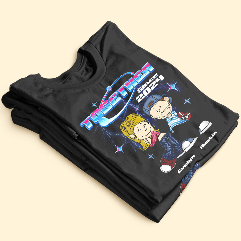 Personalized Y2K Couple Shirt - Unique Valentine's Day Gifts for Couples Shirts PopCulturePrints