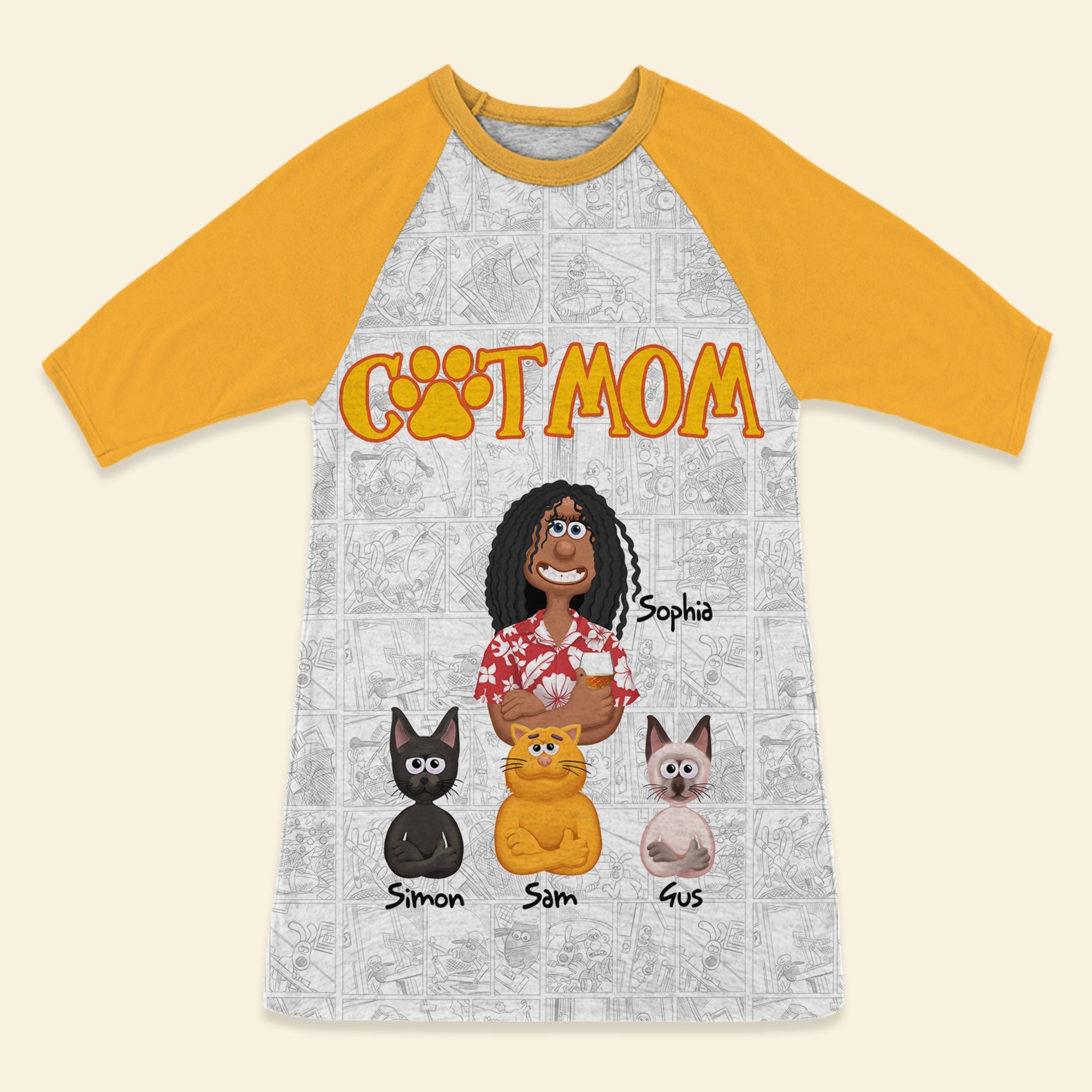 “Every Dog Mom Deserves this!” - Pet Mom Raglan Dress - Personalized Gifts for Mom AOP Products PopCulturePrints