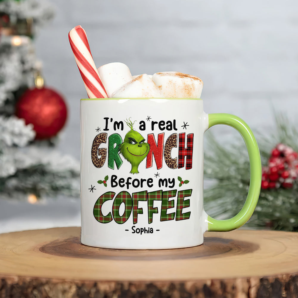 Personalized Grumpy Before Coffee Mug - Christmas Gift for Coffee Lovers