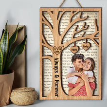 Load image into Gallery viewer, Personalized Always &amp; Forever Wooden Photo Sign for Couples Wood Sign PopCulturePrints
