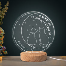 Load image into Gallery viewer, Personalized Couple LED Light - If We Were Cats Led Night Light PopCulturePrints
