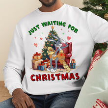 Load image into Gallery viewer, Funny Personalized Couple Christmas Shirt - Just Waiting For Christmas
