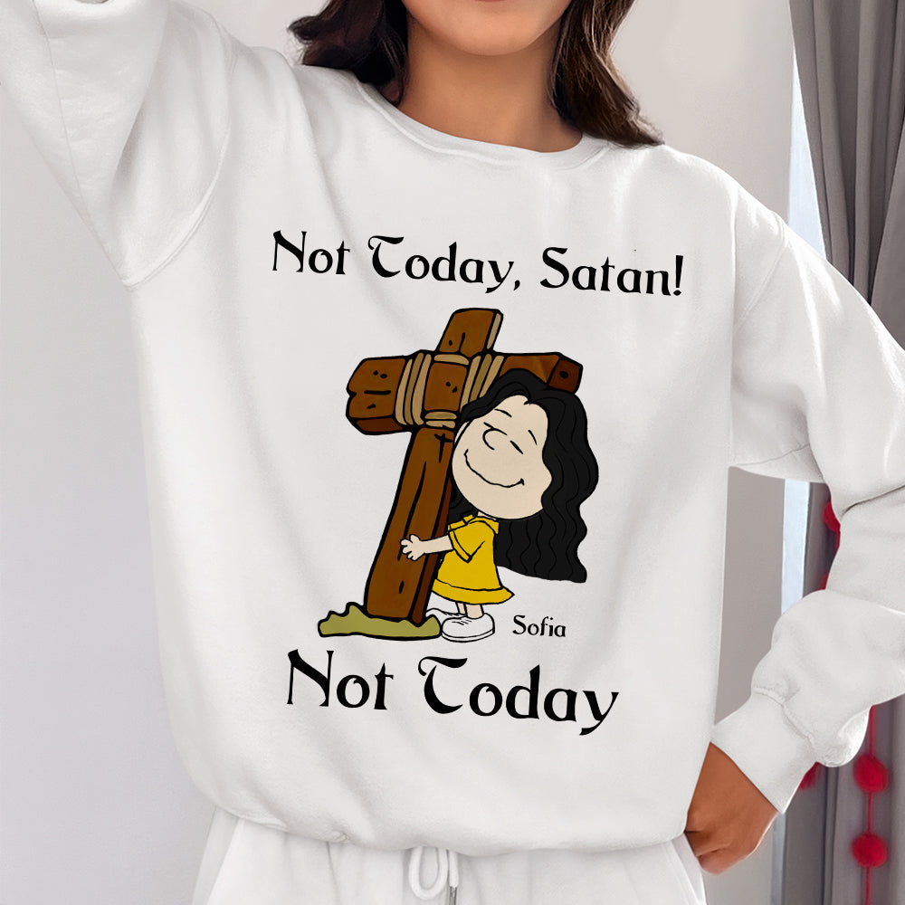 Not Today Satan Personalized Christian Shirt Shirts PopCulturePrints