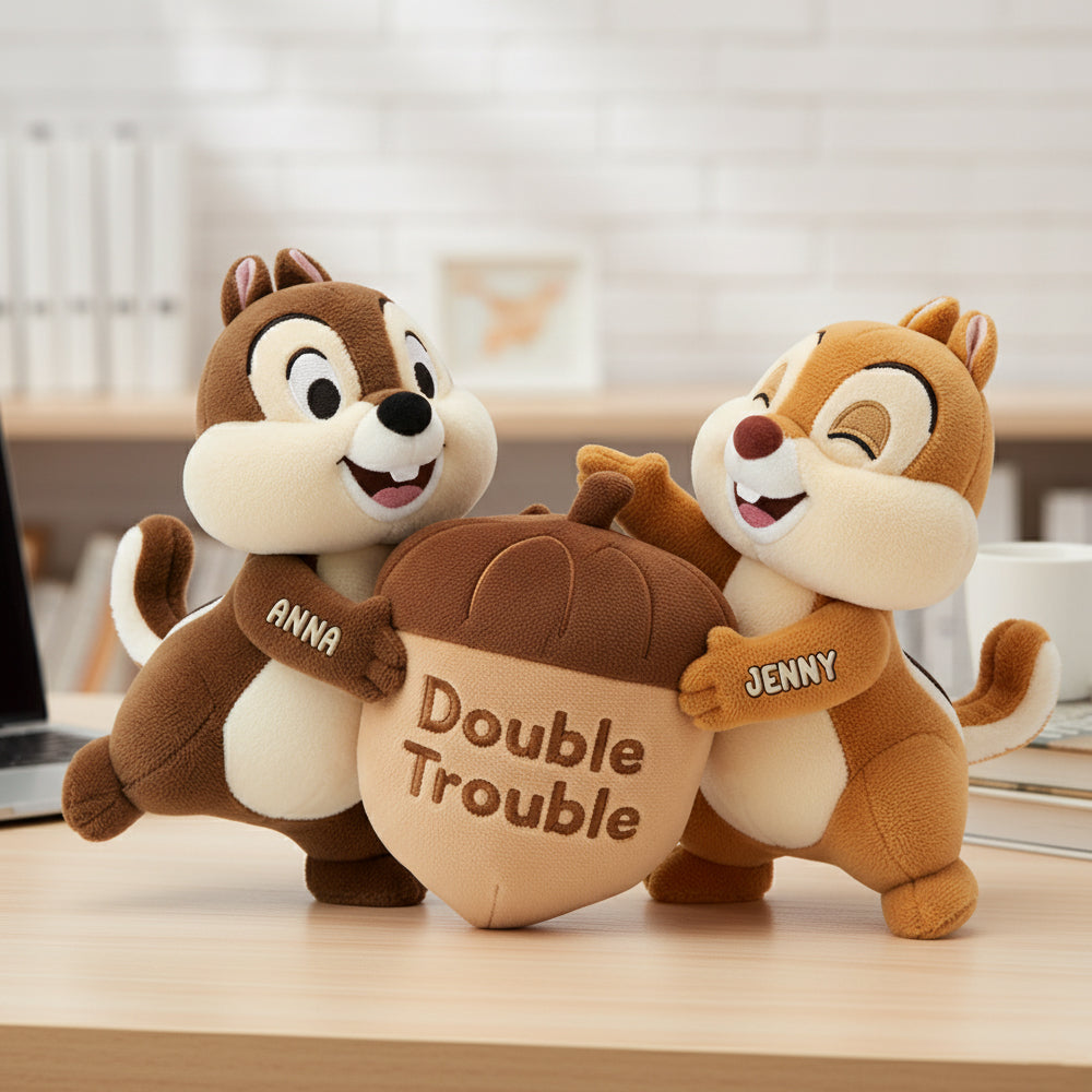 Celebrate Friendship with Our Funny Squirrel Friends Pillow - Personalized Gift for Besties! Pillow PopCulturePrints