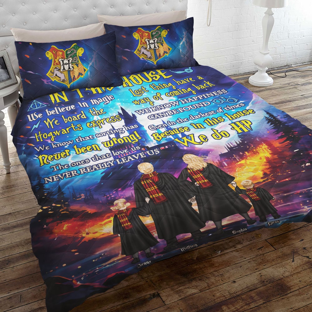 Personalized Harry Potter Family Quilt Bed Set