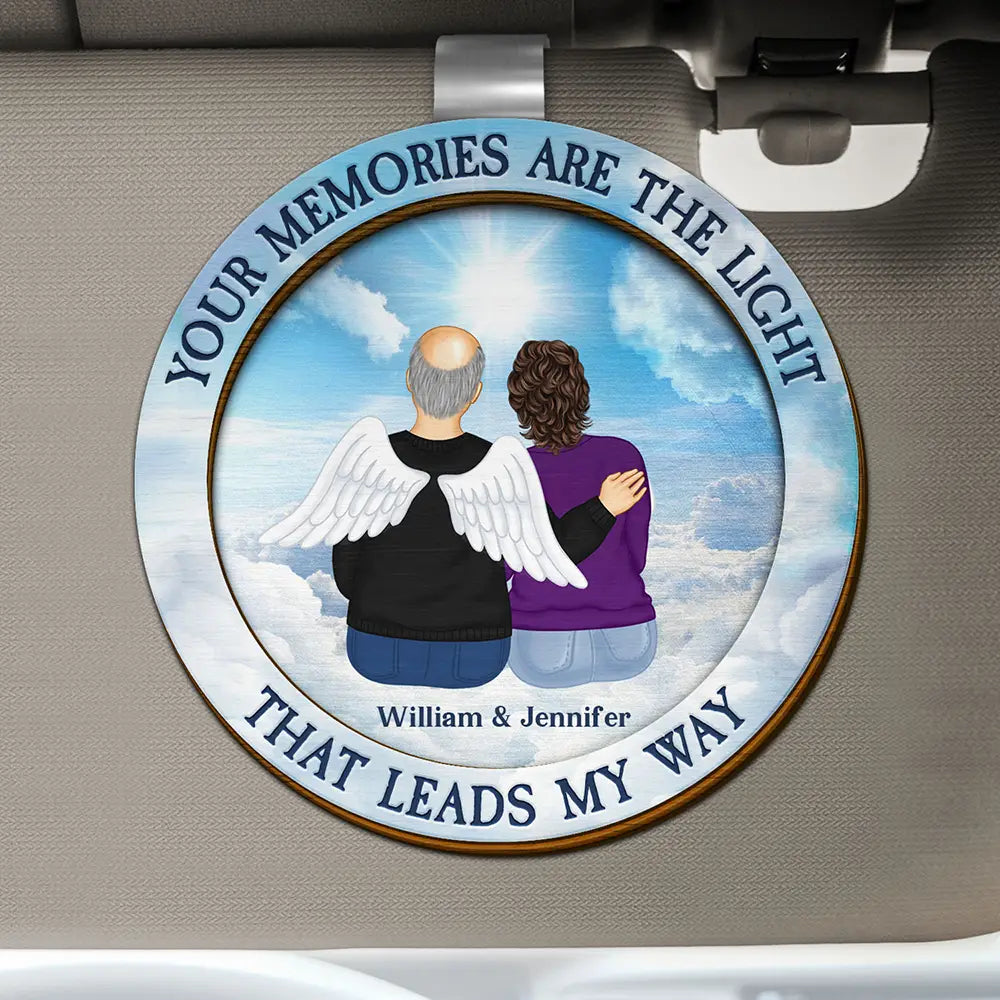 Your Memories Are The Light - Personalized Custom Shaped Car Visor Clip Gift Car Visor Clip PopCulturePrints