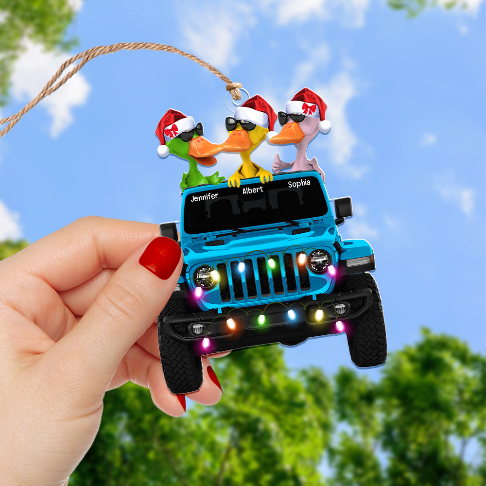 Personalized Christmas Ornament for Car Enthusiast Couples