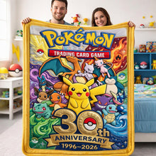 Load image into Gallery viewer, Celebrate 30 Years of Pokémon - Personalized Creature Blanket - Perfect Gift for Fans and Collectors Blanket PopCulturePrints
