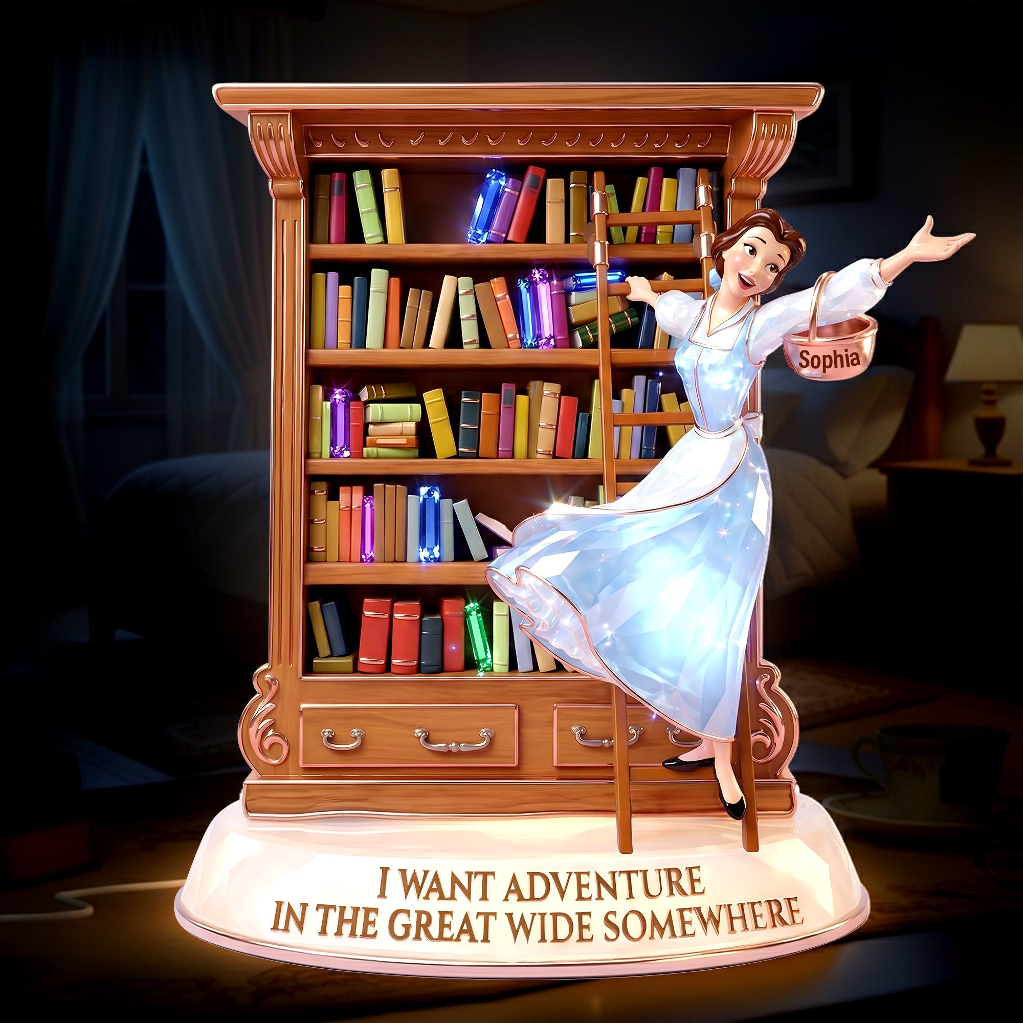 I Want Adventure Light Box - Personalized Gift for Book Lovers Light Box PopCulturePrints