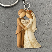Load image into Gallery viewer, "You &amp; Me: We Got This" - Personalized Keychain for Newlyweds - Custom Gift for Couples Keychains PopCulturePrints
