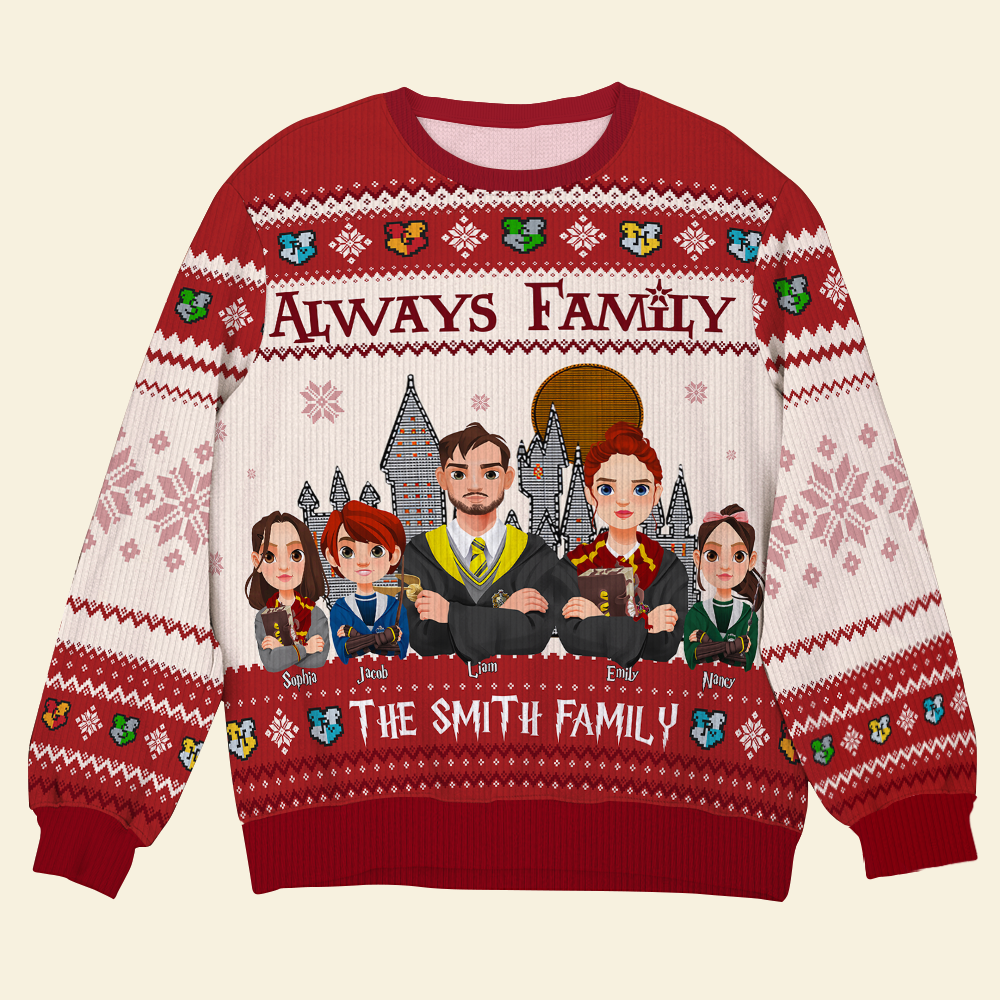 Personalized Family Themed Ugly Christmas Sweater