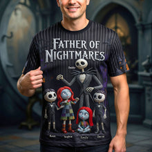 Load image into Gallery viewer, “Embrace the Spookiness!” - Dad &amp; Little Horrors 3D Shirt - Personalized Gift for Dads and Grandpas AOP Products PopCulturePrints
