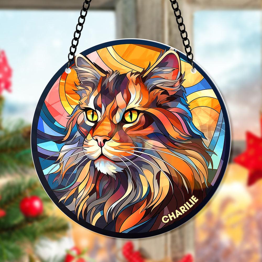 Custom Cat Lover's Suncatcher Ornament