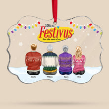Load image into Gallery viewer, Festive Family Personalized Christmas Ornament Ornament PopCulturePrints
