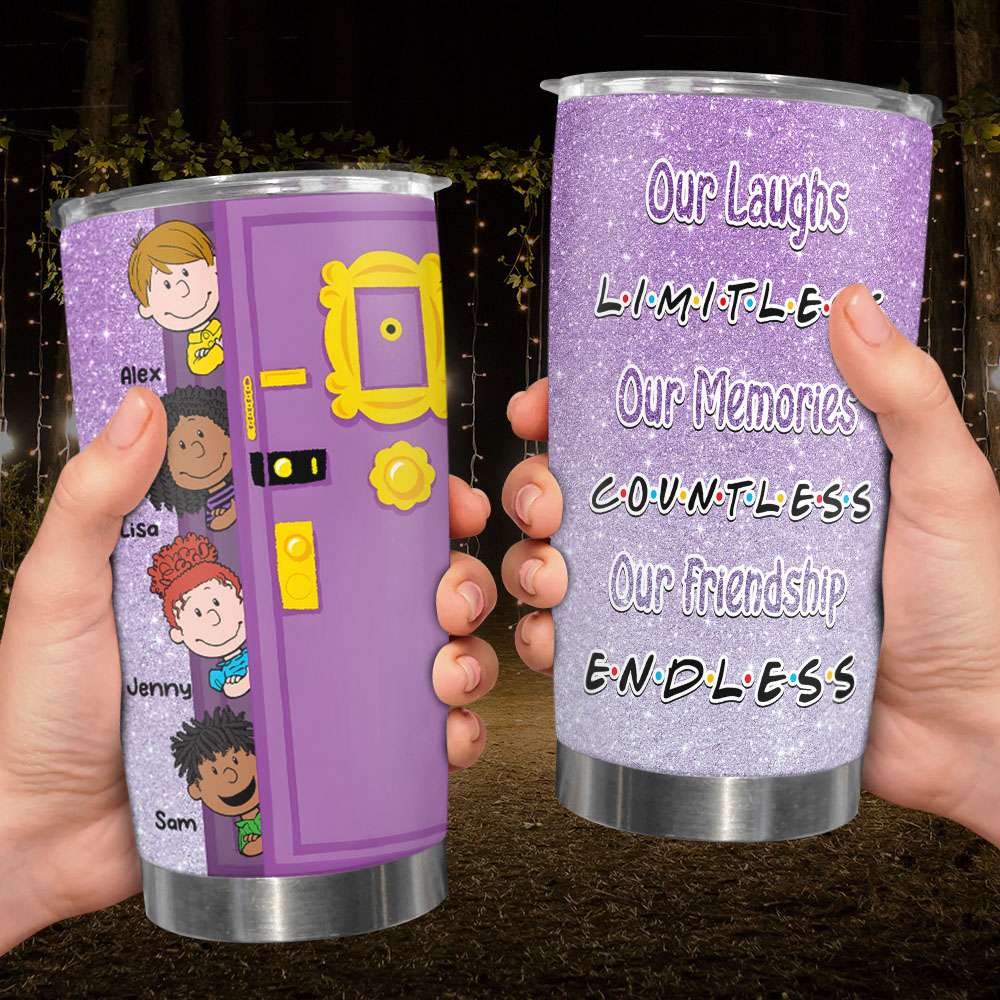 Customizable 20oz Tumbler for Friends - Cherished Memories Tumbler Cup PopCulturePrints