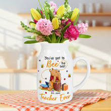 Load image into Gallery viewer, Personalized Best Teacher Ever Flower Vase Flower Vase PopCulturePrints
