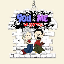 Load image into Gallery viewer, Personalized Y2K Cartoon Couple Keychain - Unique Gift for Couples Keychains PopCulturePrints
