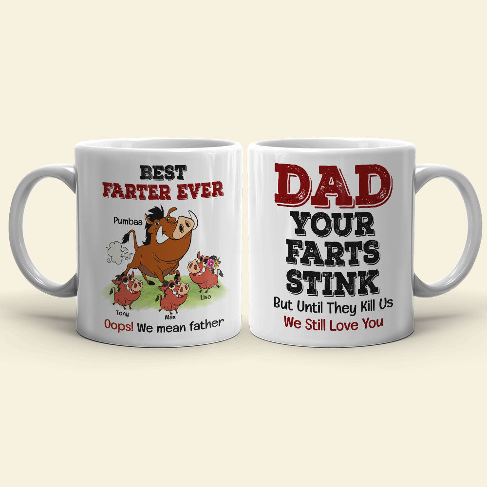 Personalized Dad Fart Humor Coffee Mug Coffee Mug PopCulturePrints