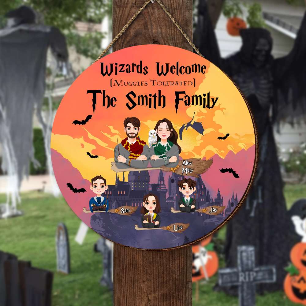 Custom Wizards Welcome Family Sign