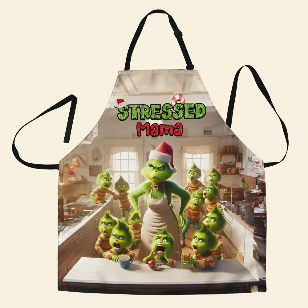 Stressed Mama Cartoon Apron for Moms Aprons PopCulturePrints