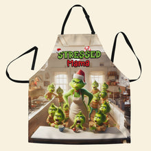 Load image into Gallery viewer, Stressed Mama Cartoon Apron for Moms Aprons PopCulturePrints
