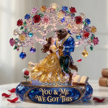 Load image into Gallery viewer, You &amp; Me, We Got This - Fairy Tale Dancing Couple Acrylic Plaque - Personalized Gifts for Couples Shaped Plaques PopCulturePrints
