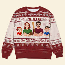 Load image into Gallery viewer, Custom Family Baseball Christmas Sweater - Personalize Yours Now!
