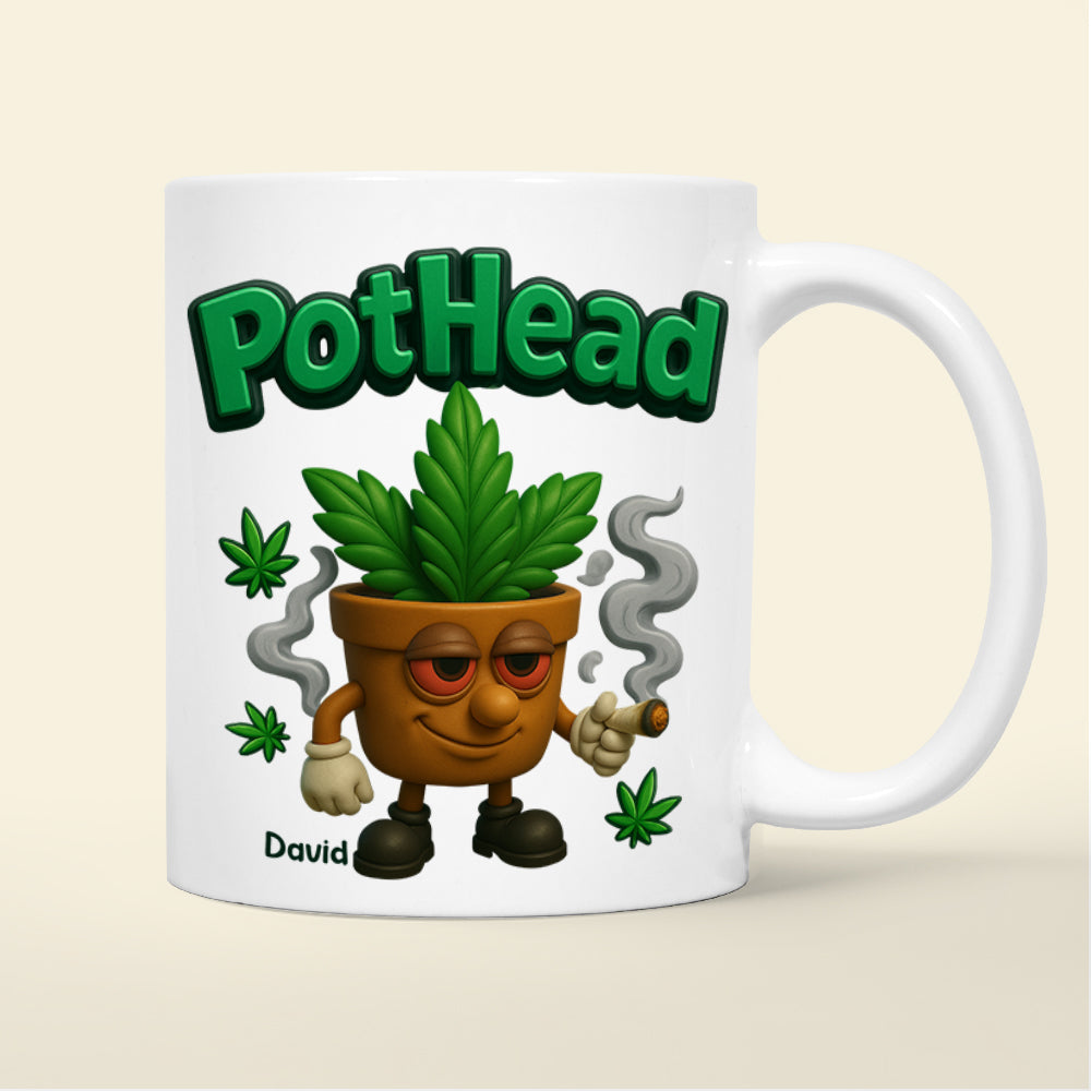 “Celebrate Your Vibe!” Pothead Mug - Custom Personalize Gift for Smokers, Friends, and Cannabis Lovers Coffee Mug PopCulturePrints