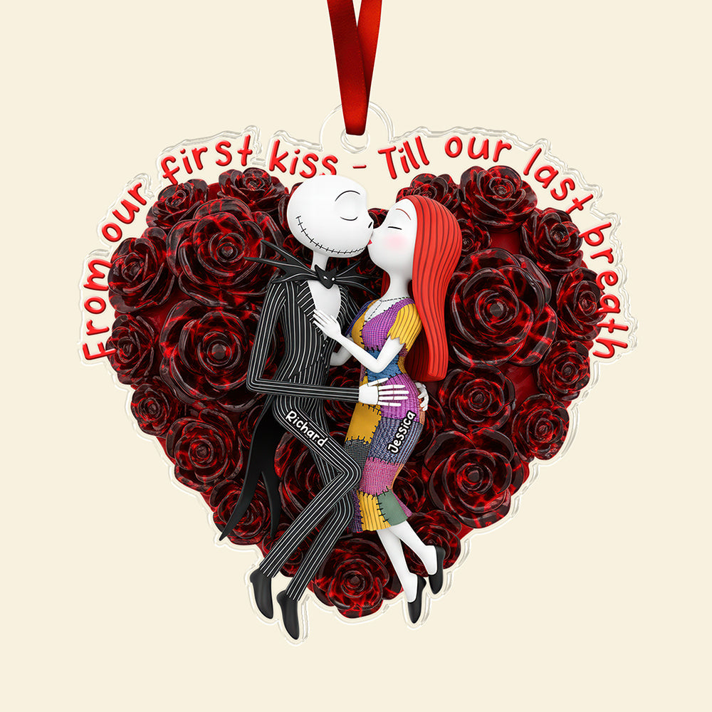 From Our First Kiss - Spooky Love Christmas Ornament | Personalized Gifts for Couples Ornament PopCulturePrints