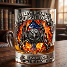 Load image into Gallery viewer, Eagle Sharp Claw Round Glass - A Personalized Gift for Veterans Who've Seen It All Glass PopCulturePrints
