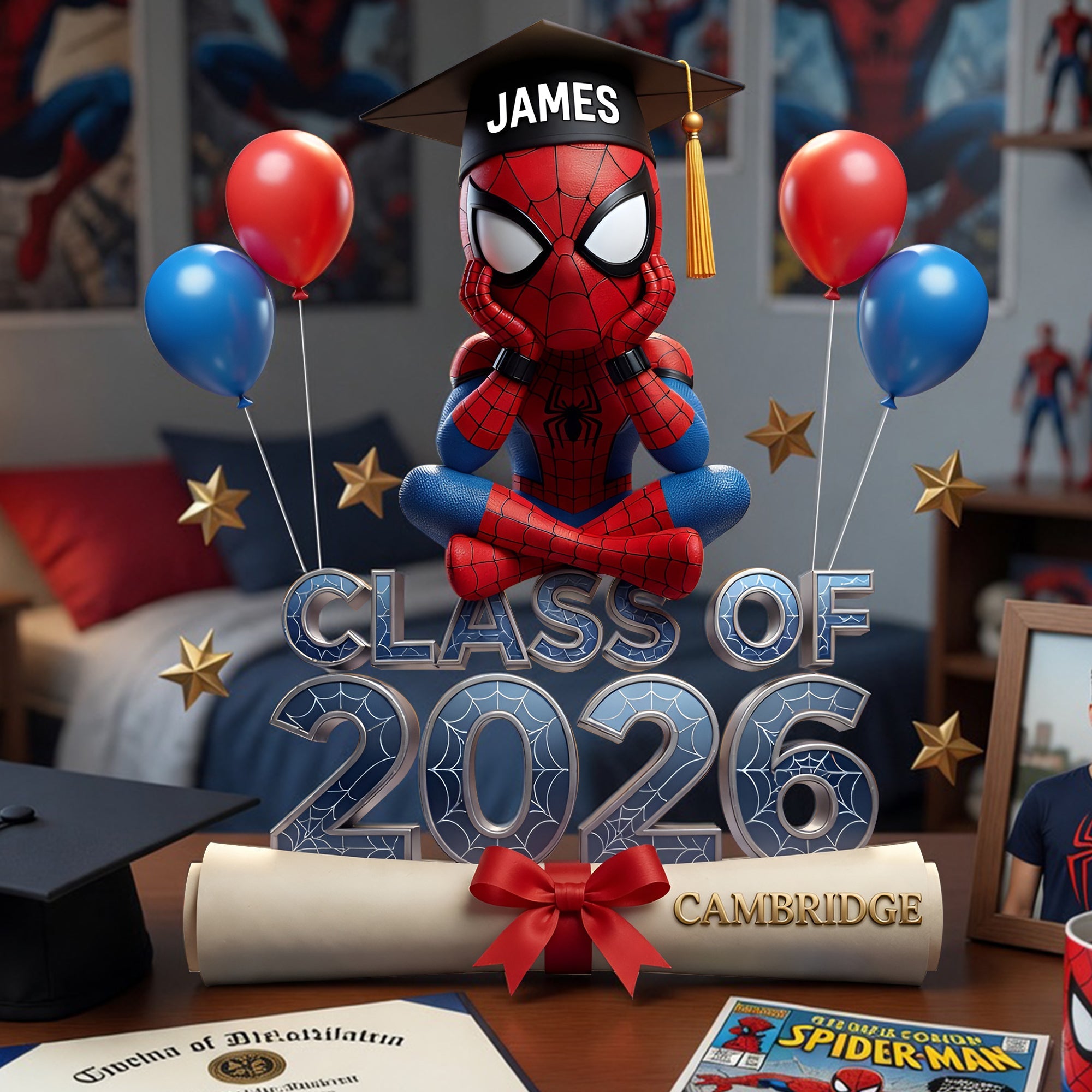 “Celebrate Success and Adventure” - Class Of 2026 Acrylic Plaque - Personalized Gift for Graduates, Friends, and Family Shaped Plaques PopCulturePrints