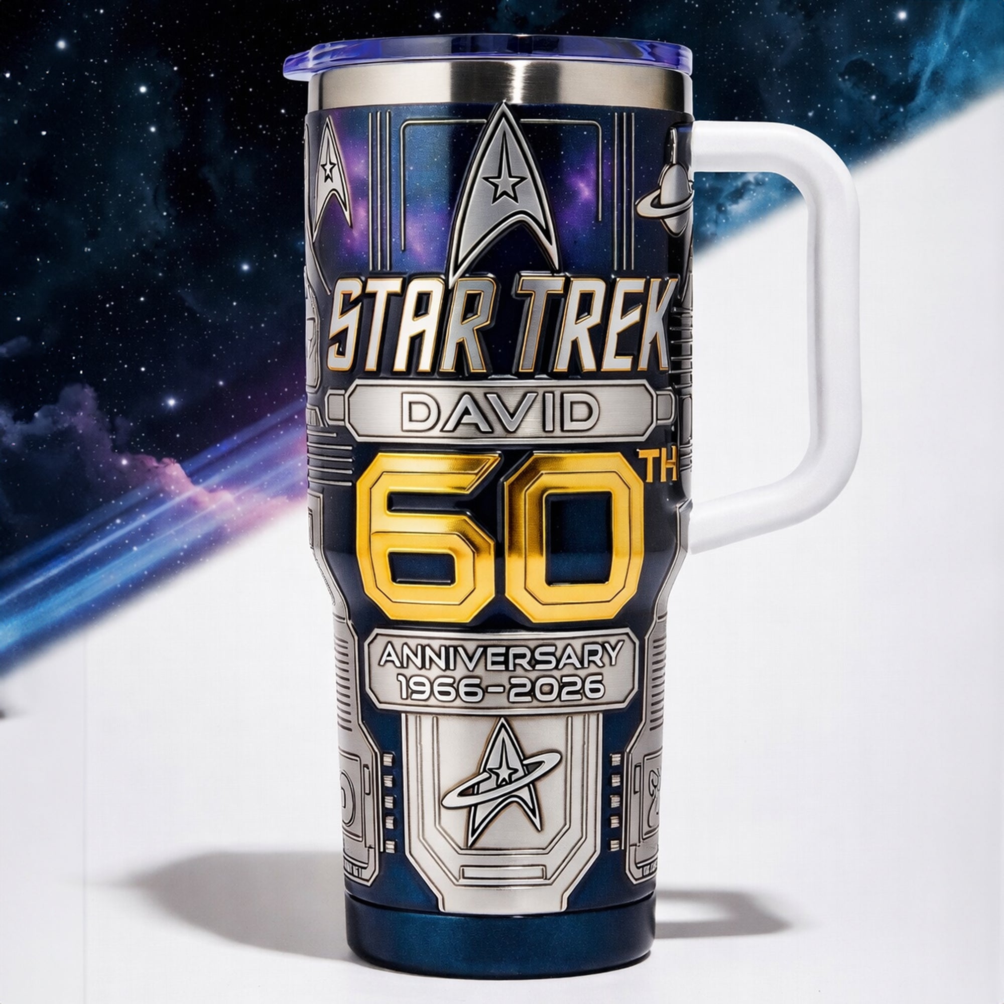 Celebrate 60 Years of Love - 40oz Personalized Tumbler for Anniversaries Tumbler Cup PopCulturePrints