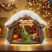 Load image into Gallery viewer, Light Up Your Love: Naughty Green Monster Couple Acrylic Light Box - Personalized Gifts for Couples Light Box PopCulturePrints
