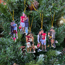 Load image into Gallery viewer, Personalized American Football Photo Ornament Ornament PopCulturePrints
