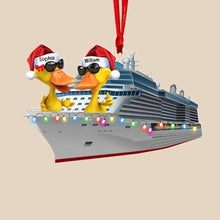 Load image into Gallery viewer, Custom Duck Lover&#39;s Christmas Cruise Ornament Ornament PopCulturePrints
