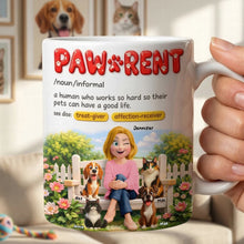 Load image into Gallery viewer, Paw-sitive Vibes for Pet Lovers - Personalized Dog &amp; Cat Mom Coffee Mug - Unique Gift for Moms and Grandmas Coffee Mug PopCulturePrints
