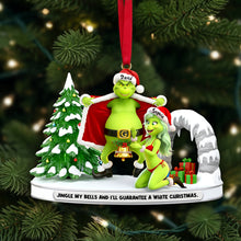 Load image into Gallery viewer, Jingle My Bells and I&#39;ll Guarantee a White Christmas - Personalized Cheeky Green Couple Ornament Ornament PopCulturePrints
