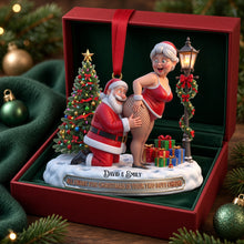 Load image into Gallery viewer, “All I Want for Christmas Is Your Two Butt Cheeks” - Naughty Old Couple Christmas Ornament - Personalized Gifts for Couples Ornament PopCulturePrints
