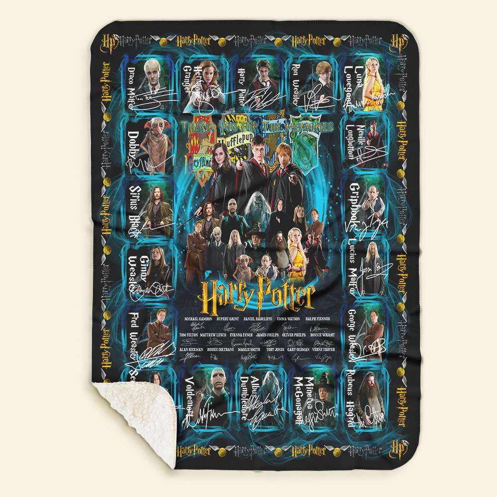 Personalized Harry Potter Fan Blanket - Thank You For The Memories