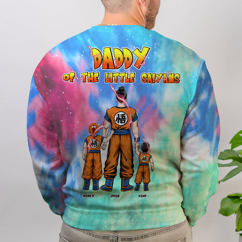 Custom Father's Day 3D Shirt - Daddy of the Little Saiyans AOP Products PopCulturePrints