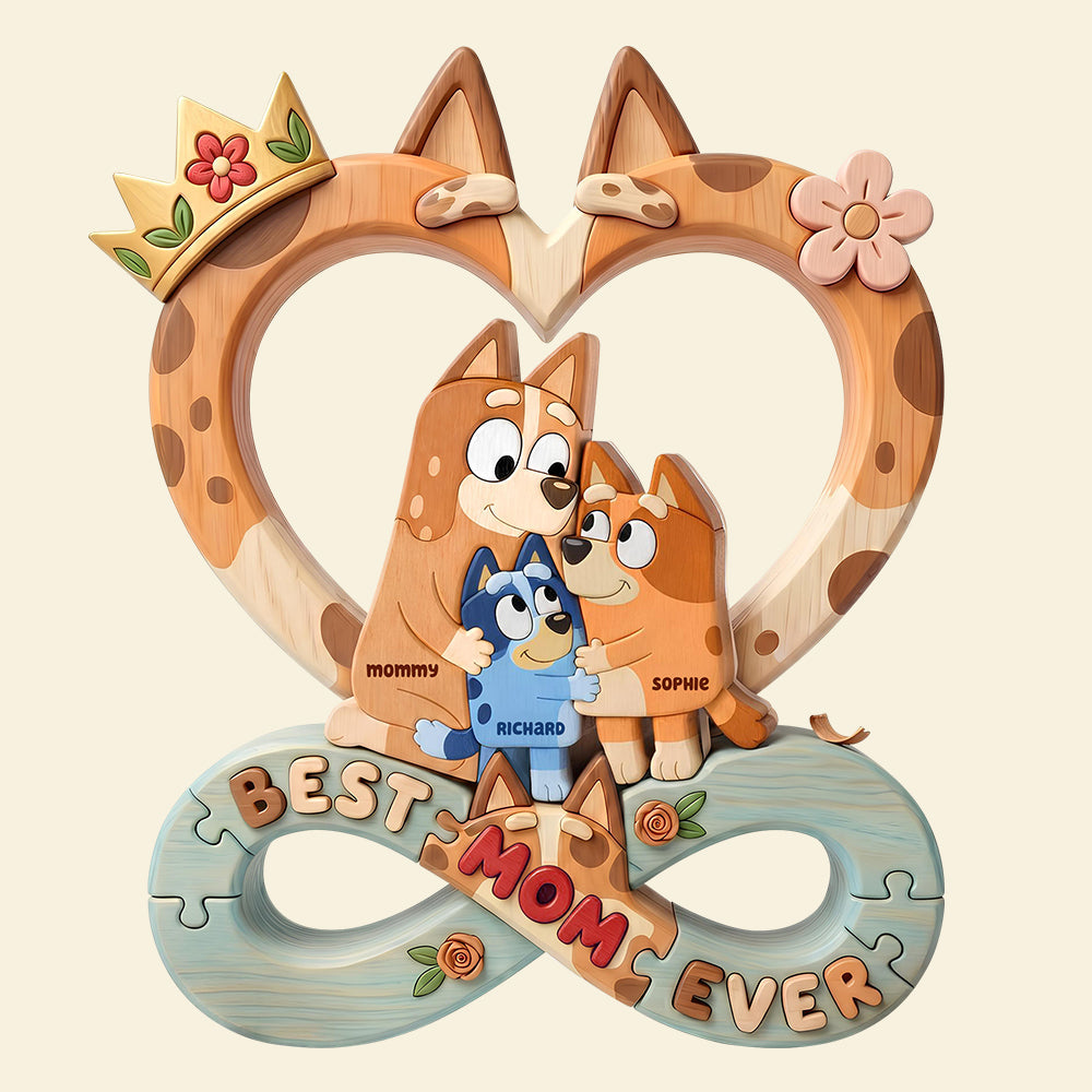 Best Mom Ever: A Heartwarming Puzzle Acrylic Plaque - Personalized Gift for Moms and Grandmas Shaped Plaques PopCulturePrints