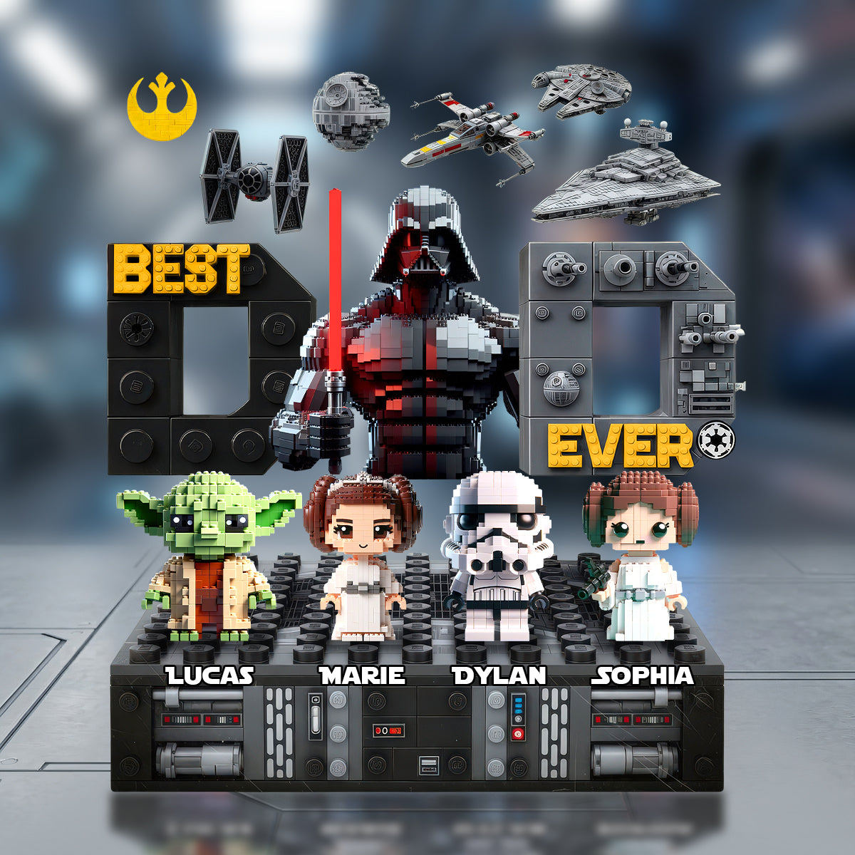 "Best Dad Ever" - Personalized Acrylic Plaque - Perfect Gift for Dads, Grandpas and More Shaped Plaques PopCulturePrints
