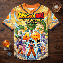Load image into Gallery viewer, 40th Anniversary Adventure Baseball Jersey - Personalized Gift for Dragon Ball Fans AOP Products PopCulturePrints
