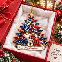 Load image into Gallery viewer, Cherish Every Moment - Lovely Gnome Couple Acrylic Ornament - Personalized Christmas Gifts for Couples Ornament PopCulturePrints
