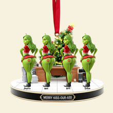 Load image into Gallery viewer, Merry Kiss-Our-Ass Ornament - Personalized Coworker Gifts for Christmas Ornament PopCulturePrints
