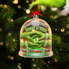 Load image into Gallery viewer, Celebrate Family Love - Customizable Green Family Ornament - Perfect Personalized Gift for Families &amp; Loved Ones Ornament PopCulturePrints
